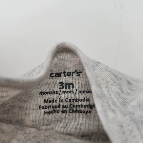 Carter's Light Gray Animal Print Footie - Picture 5 of 6